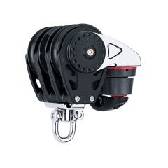 Harken 75mm Carbo drieschijfs automatisch ratel blok met klem HK2685 