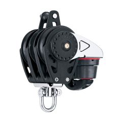 Harken 75mm Carbo drieschijfs automatisch ratel blok, klem en hondsvot HK2686