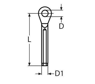 PRH422 Swage Eye Terminal  drawing