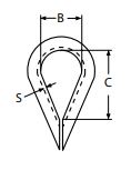 PRH708 Nylon Thimble drawing