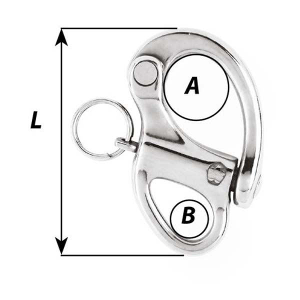 WR247F Snap Shackle with Fixed Eye drawing